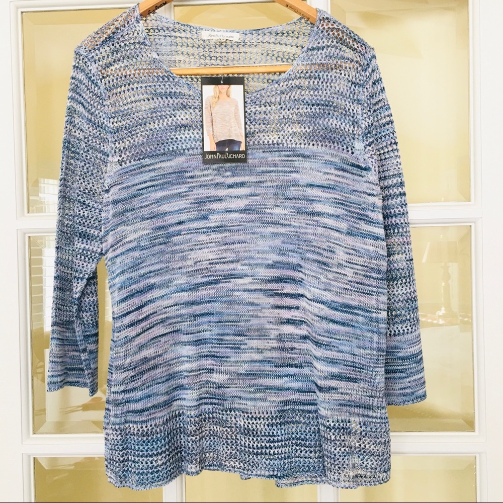 John Paul Richard Light Knit Top NWT